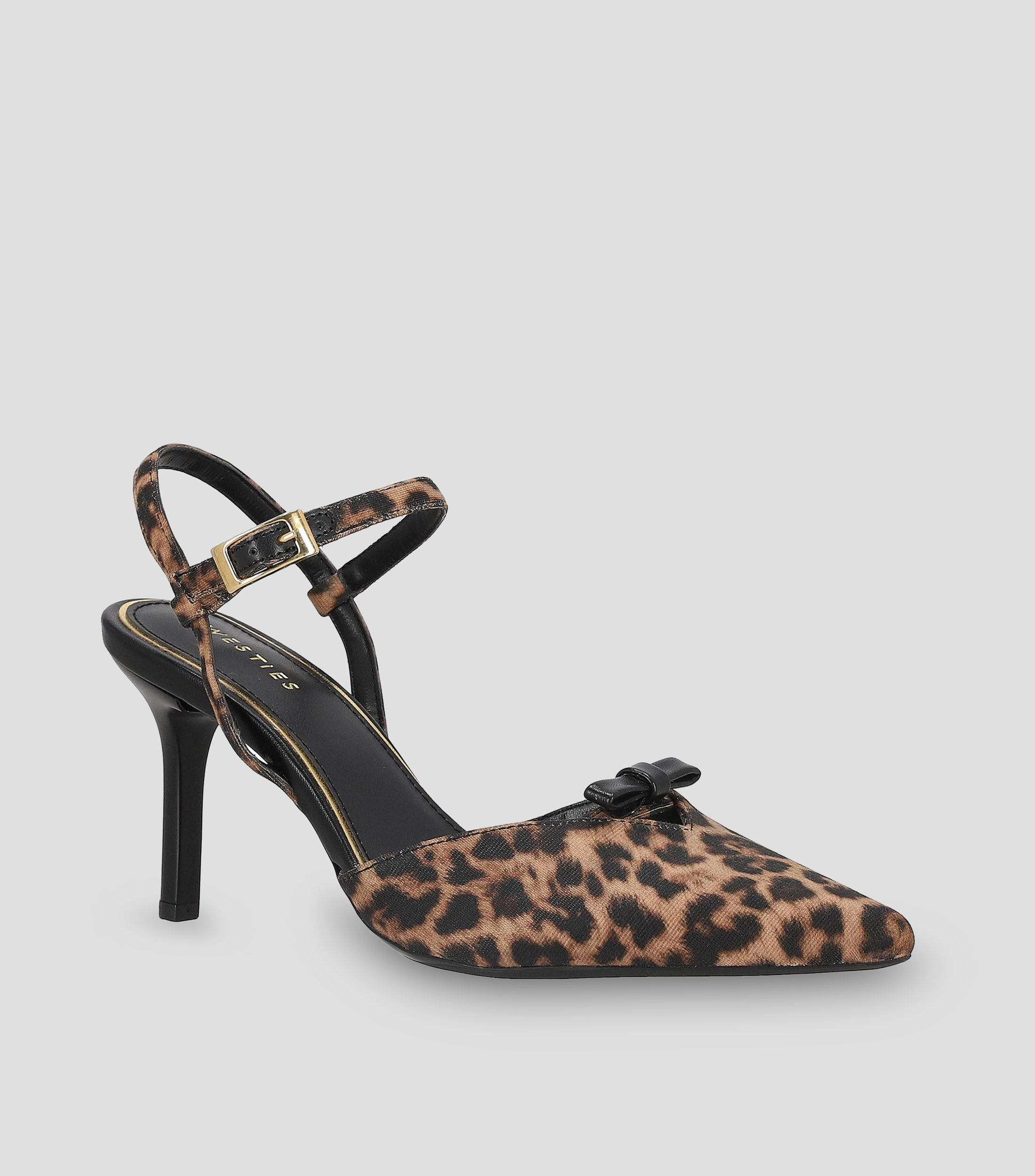 Zapatillas tacón alto de aguja animalprint Mujer